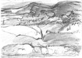 P - Pencil on paper